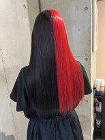 ラニヘアサロン(lani hair salon) ブラック＆レッドピンク［ブリーチ/福岡/天神/大名］