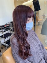 ビューティシモ 川越(Beautissimo)&nbsp;【板倉花連】*. ワインレッドの艶感ロングヘア.*