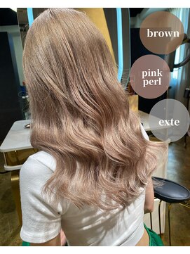 ハンナ 札幌(HANNAH) #プルシールエクステ#ミルクティーベージュ#ケアブリーチ
