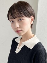 吉祥寺 miles(ミレス) 大人かわいいひし形丸み前下がりショートボブ