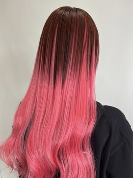 ジフ エクステンション 金沢駅西店(JIF extension) 長さだしピンクグラデーションエクステ