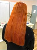 【Liko　池袋東口店】オレンジカラー　ストレート　ロング
