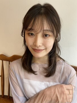 ガーランド (Garland) 大人かわいい顔まわりレイヤーまろベージュ小顔シースルーバング