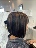 前下がり肩上ボブ×6枚表面ハイライト by谷口