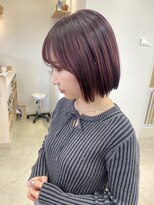 ヴィンスジオ 岐阜駅南(vince gio) ボルドーカラー/チェリーレッド/ブリーチ/ボブ