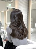 レイヤー/グレージュ/ロング/ブリーチなし/外巻き/艶髪/髪質改善