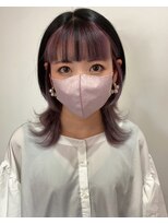 ルーシー(LUCY)&nbsp;ウルフ×ブラック&ペールパープルインナーカラー