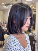 __ボブスタイル__インナーカラー__フェイスフレーミング__