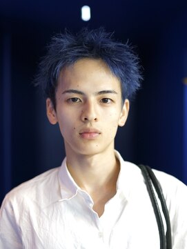 ボブ 金沢(BOB) 10代20代メンズショートハイトーンブルーカラー