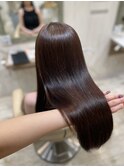 水素ストレートこっくりブラウン若く見える髪の秘密【髪質改善】