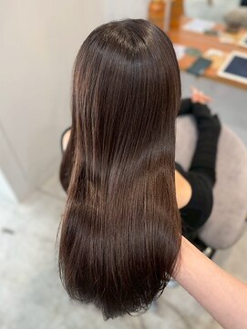 ピピバイヨーク(pipi, by yoke.) 艶髪ブラウン/髪質改善ケアカラー/スモーキーカラー