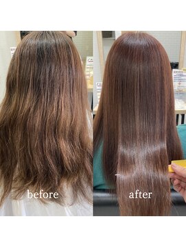 エルプラスヘアー 平尾店(L+hair) 髪質改善トリートメント艶感ストレート透明感ブラウン