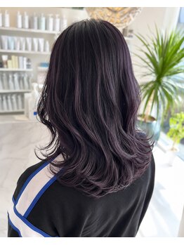 ヘアーデザイン シーベル(HAIR DESIGN SEA BELLE)の写真/赤みを消す透明感カラーで髪に負担をかけずにオシャレに決まる。ダメージレスで理想の髪色を叶えます…♪