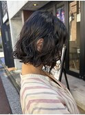 山本/ボブパーマニュアンスパーマウェーブパーマ切りっぱなし