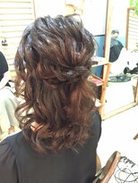 ロカット サロン(Roquat Salon)&nbsp;なみウェーブハーフアップアレンジ【ヘアセット　立川/立川南】