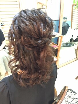 ロカット サロン(Roquat Salon) なみウェーブハーフアップアレンジ【ヘアセット　立川/立川南】