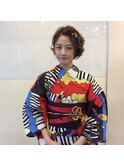 浴衣ヘアショートボブ