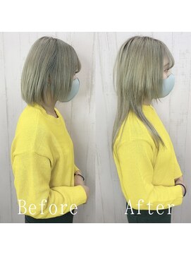 ARビューティー ギンザ(AR Beauty Ginza) プラチナベージュウルフ#シールエクステ#ホワイトアッシュ#銀座