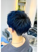 ネイビーグレージュ×マッシュ 担当:篠崎和也