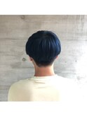 10代20代人気★爽やかブルーカラー×すっきりツーブロック