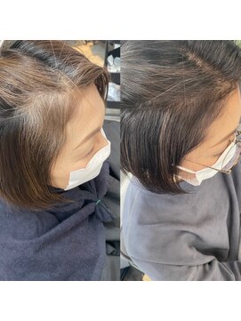 ティダスマイル(tida smile) 脱白髪染めハイライトbefore_After