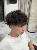 マッシュ×ツーブロック×ツイストスパイラルパーマ