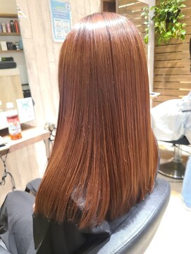 ヘアサロン フラット(hair salon flat) プロテスTR大人可愛い明るめブラウンツヤ髪20代30代セミロング