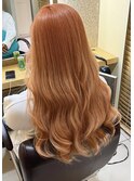 オレンジヘア/韓国風/ブリーチ