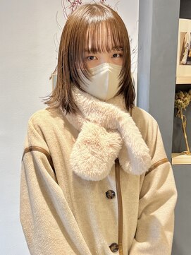 ラミエバイメルト 下北沢(lamie by melt) 村上/顔周りレイヤーベージュカラー前髪カット外ハネミディアム