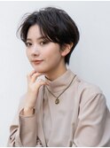 青山 表参道 ショートヘア 髪型 30代40代 チョコレートブラウン