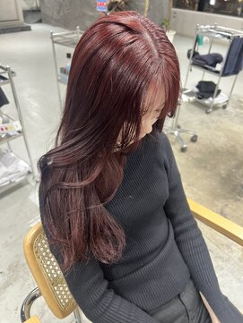 ネアー 新潟(NEER) ブリーチ無しカラー◯レッドブラウン◯カシスレッド