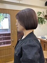 シエン 恵比寿(CIEN)&nbsp;柔らかグレーピンク/ハイトーンカラー/顎ラインボブ/韓国ボブ