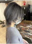 『京都ルーナ』ショートウルフ バレイヤージュ 30代40代50代60代
