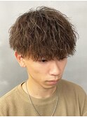 奈良men's縦落ちツイストスパイラルパーマ