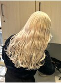 ブロンドカラー抜きっぱなしブリーチハイトーンホワイトブリーチ
