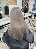 ミルクティーグレージュハイトーンダブルカラーロング成増