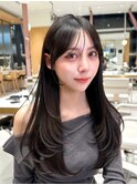 韓国スタイル/ナチュラルくびれヘア_くびれ巻き_レイヤーカット