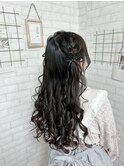 リボンアレンジヘア
