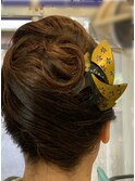 夜会巻きかぶせ　　夜会巻き