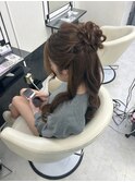 ハーフおだんご/お団子ヘア/ハーフアップ