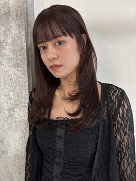 ムージー(moug) レイヤーカット×ラベンダー