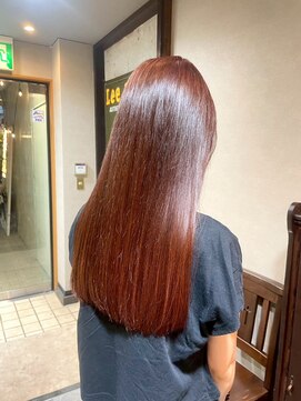 ヘアプレイスソル (HAIR PLACE SoL) オレンジブラウン/ストレートロング/艶髪