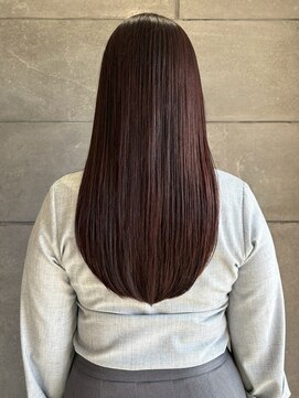 カミソメヤイロドリ(髪染やIRO-D-ORI) チョコレートブラウンカラー 艶髪 髪質改善 ストレート 20代