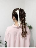 ツイン編みおろし