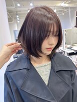 ネオリーブウリ 二子玉川店(Neolive uri) ミディアムヘア暗めカラーデザインカラーフェイスフレーミング