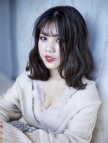 オースト ヘアー ステラ 新宿店(Aust hair Stella)&nbsp;波ウェーブミディアム×マロンブランジュ k