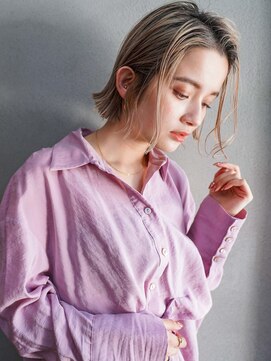 カンナ(Canna) 切りっぱなし/Aラインボブ/かきあげバング/ブリーチ髪質改善20代