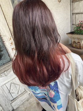 ロイジー(roijir) 表参道roijir ピンクグラデーションカラー×暖色カラー