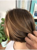 ケアブリーチハイライト×ボブ