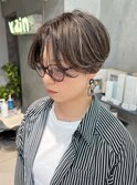 ハンサムショート ニュアンスパーマ ハイライト